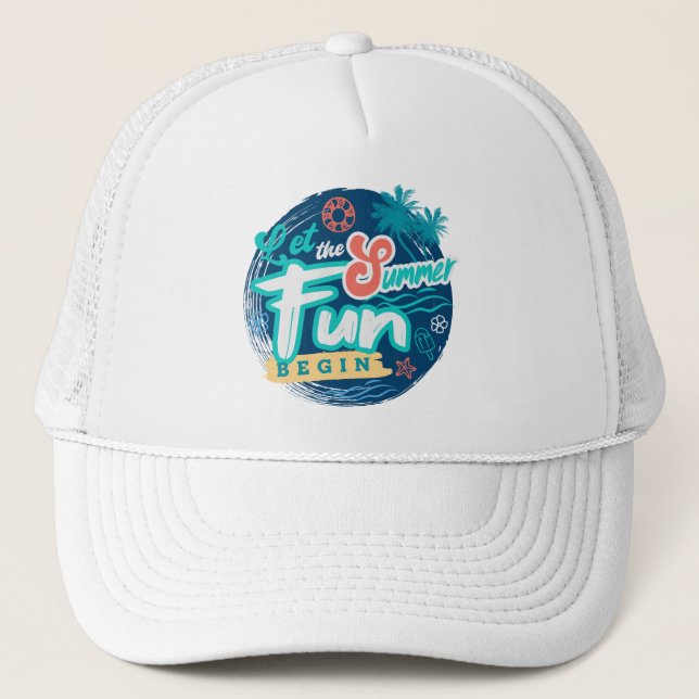 Gorra De Camionero Sublimación de verano y playa (Anverso)