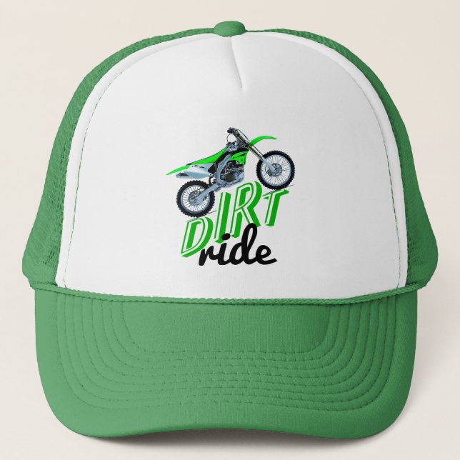 Gorra De Camionero Suciedad que compite con la bici (Anverso)