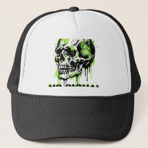 Gorra De Camionero Sudadera con gráfico de calavera de grafiti callej