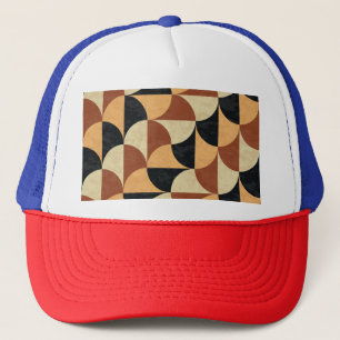 Gorra De Camionero Suelo de mármol antiguo, textura geométrica sin co