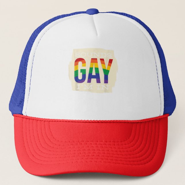 Gorra De Camionero Suena Gay, LGTB (Anverso)