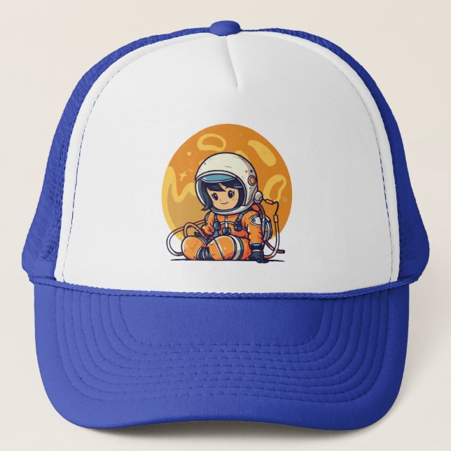 Gorra De Camionero Sueño grande, pequeño astronauta (Anverso)