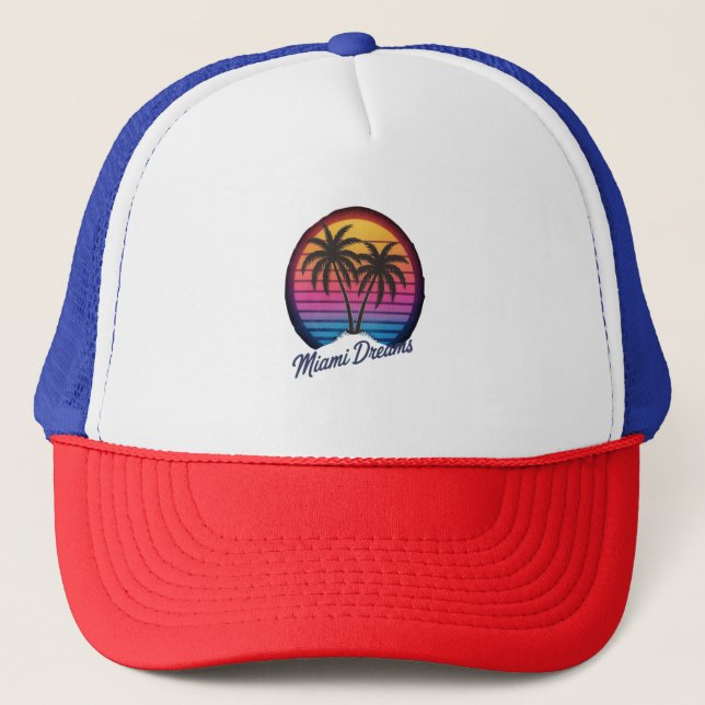 Gorra De Camionero Sueños de Miami (Anverso)