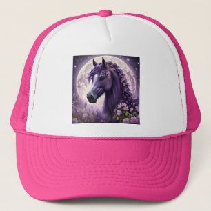 Gorra De Camionero "Sueños en Flor: La Fantasía Floral Púrpura del Ca