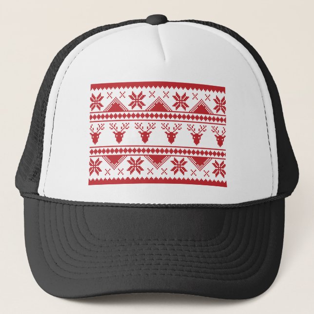 Gorra De Camionero suéter de navidades feos (Anverso)