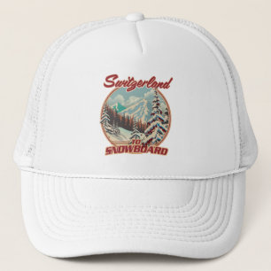 Gorra De Camionero Suiza a Snowboard
