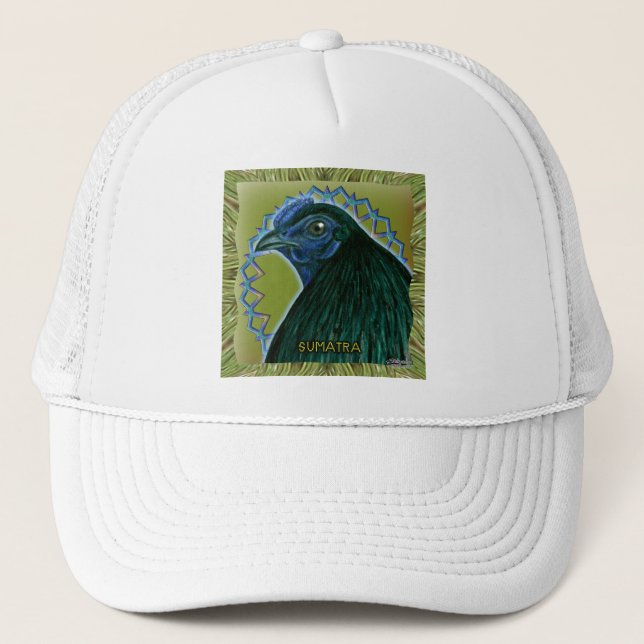 Gorra De Camionero Sumatra Rooster con marco (Anverso)