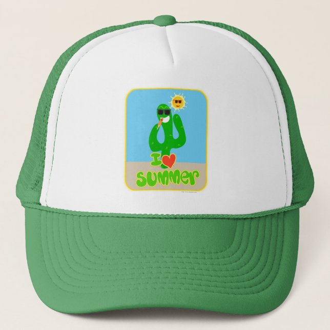 Gorra De Camionero Summer Love Cactus Personalizado Seasonal Motto (Anverso)
