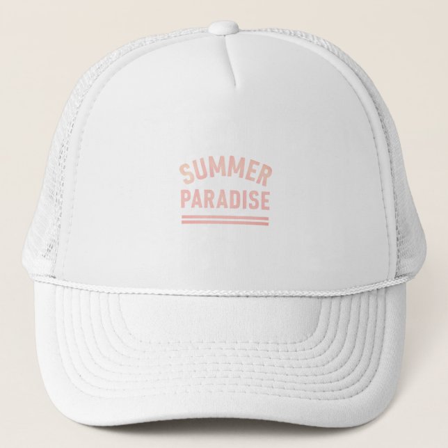 Gorra De Camionero Summer Paradise T-Shirt - Pastel Styl (Anverso)