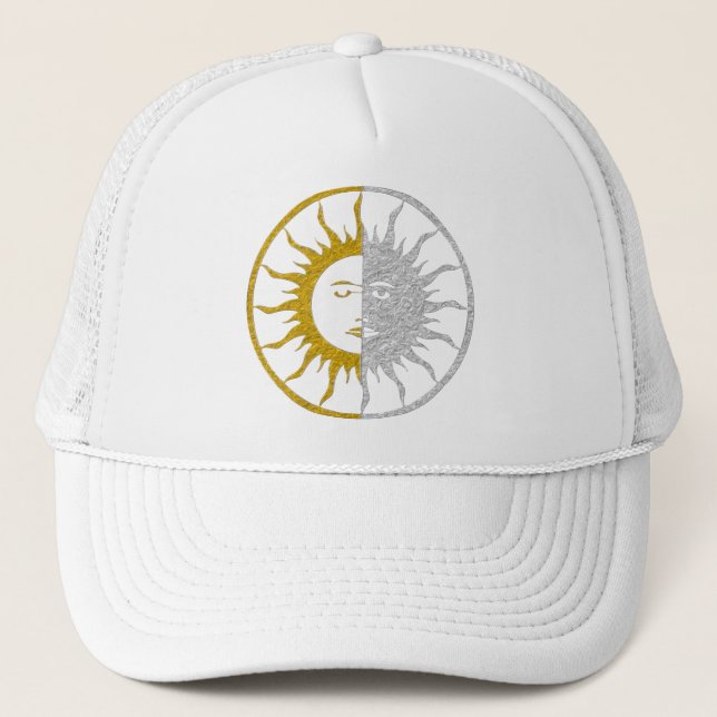 Gorra De Camionero SUN & MOON Symbol - plata dorada (Anverso)