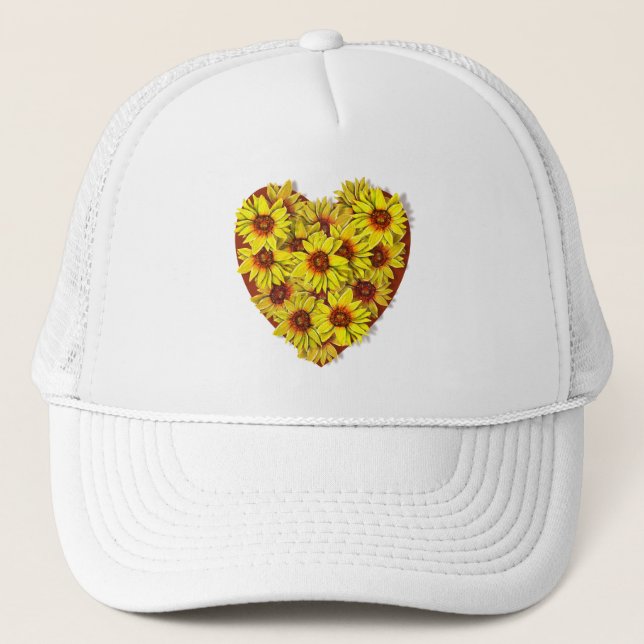 Gorra De Camionero Sunflower Heart Hat (Anverso)