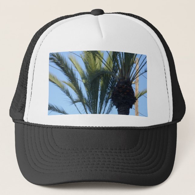 Gorra De Camionero Sunny Palm Trees California Vacation (Anverso)