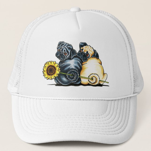 Gorra De Camionero Sunny Pugs (Anverso)