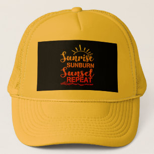 Gorra De Camionero Sunrise Sunburn Sunset Repetir verano retro