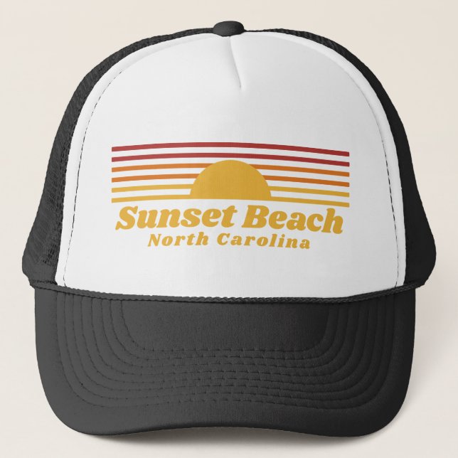 Gorra De Camionero Sunset Beach Carolina del Norte (Anverso)