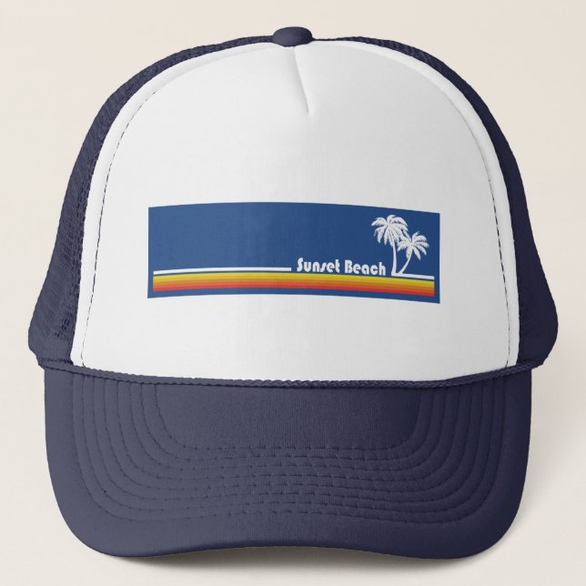 Gorra De Camionero Sunset Beach Carolina del Norte (Anverso)