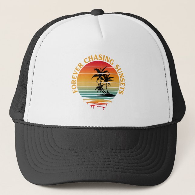 GORRA DE CAMIONERO SUNSETS DE CHASING PARA SIEMPRE (Anverso)