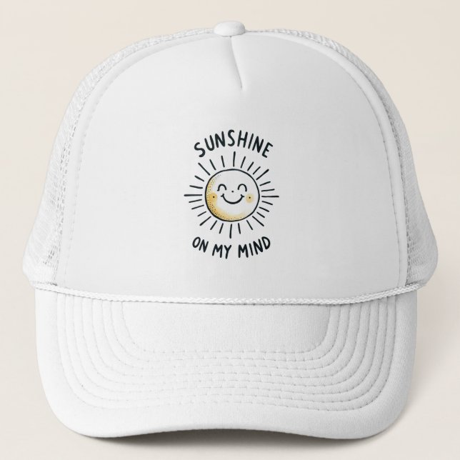 Gorra De Camionero Sunshine En Mi Mente - Kawaii Sun Doodle (Anverso)