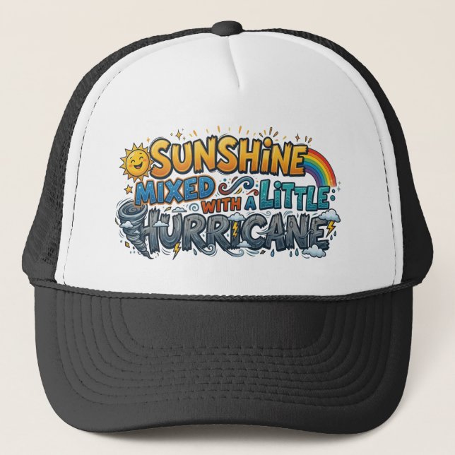 Gorra De Camionero Sunshine Mixed With a Little Hurricane Trucker Hat (Anverso)