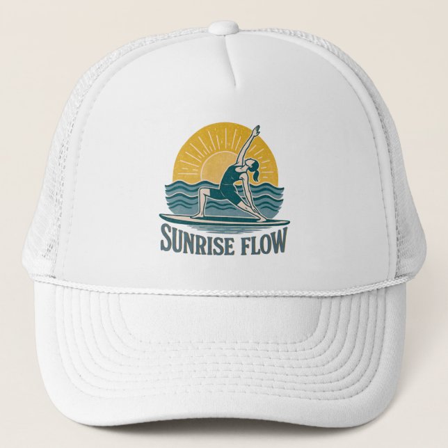Gorra De Camionero SUP Sunrise Flow Paddleboard Yoga | Graphic Print (Anverso)