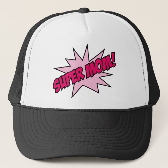 Gorra De Camionero ¡Super Mamá! (Anverso)