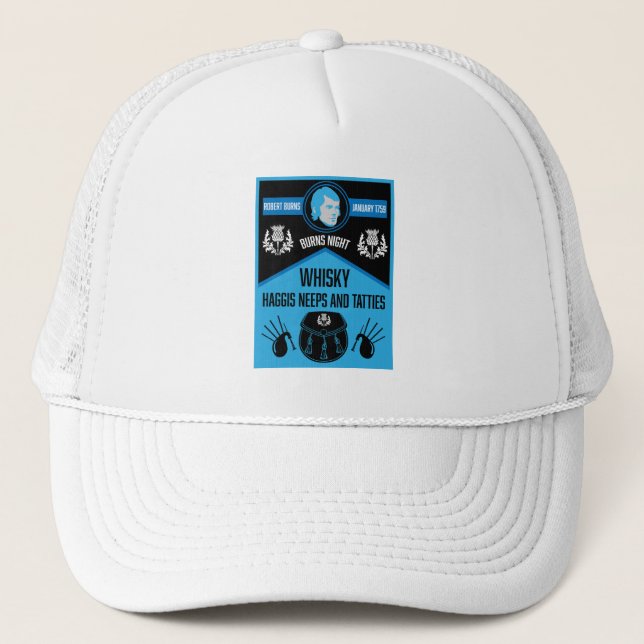 Gorra De Camionero Super Nocturno Escocés (Anverso)
