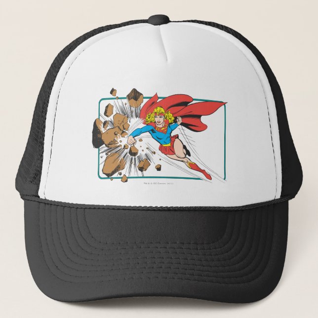 Gorra De Camionero Supergirl destruye Boulder (Anverso)