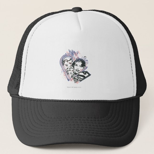 Gorra De Camionero Supergirl Face Collage (Anverso)