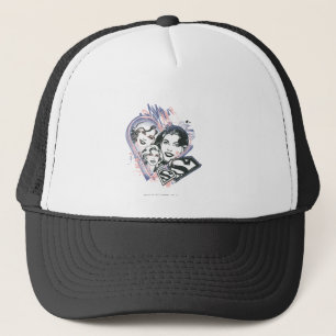 Gorra De Camionero Supergirl Face Collage