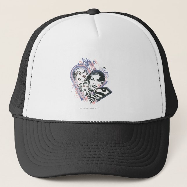 Gorra De Camionero Supergirl Face Collage (Anverso)