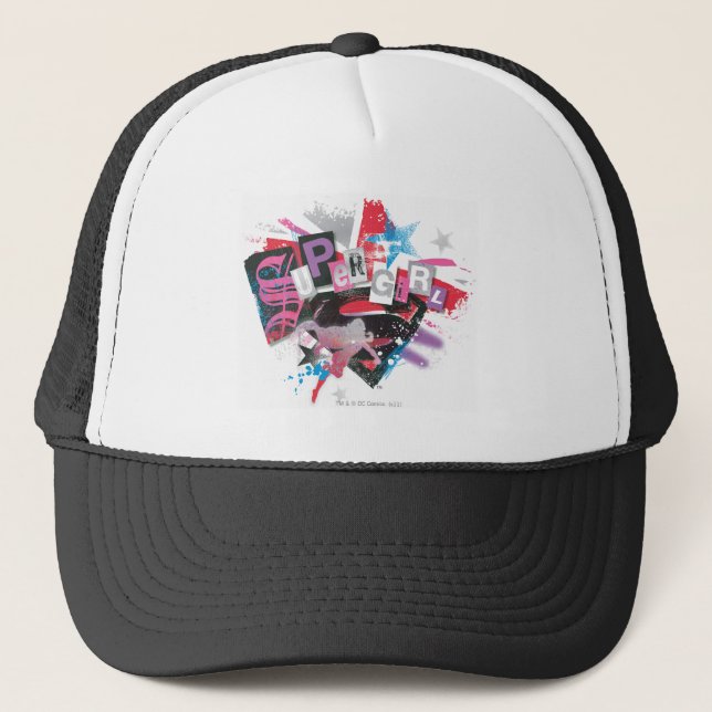 Gorra De Camionero Supergirl Grunge Design (Anverso)