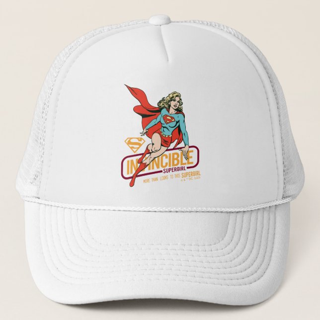 Gorra De Camionero Supergirl invencible retro gráfico (Anverso)