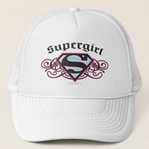 Gorra De Camionero Supergirl Pin Strips Black and Pink
