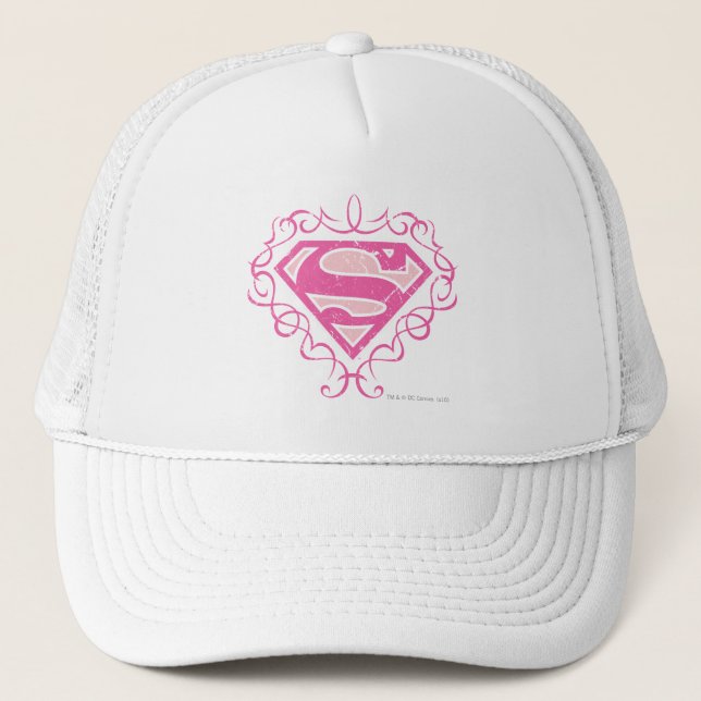 Gorra De Camionero Supergirl Pink Strips (Anverso)