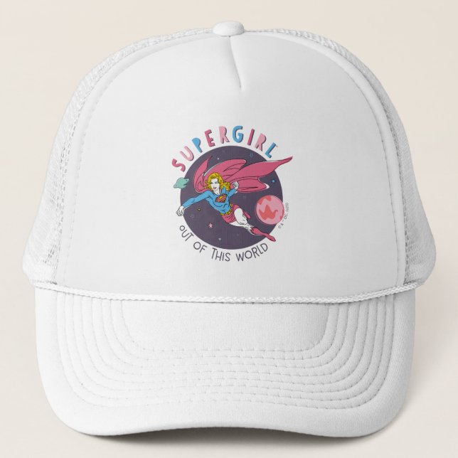 Gorra De Camionero Supergirl Volando hacia arriba Ilustracion (Anverso)