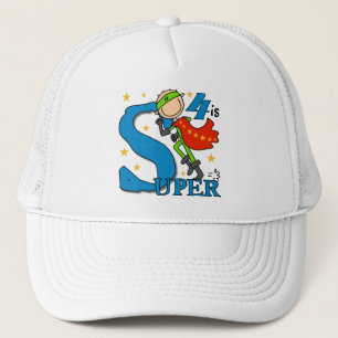 Gorra De Camionero Superhéroe Boy 4 camisetas y regalos de cumpleaños