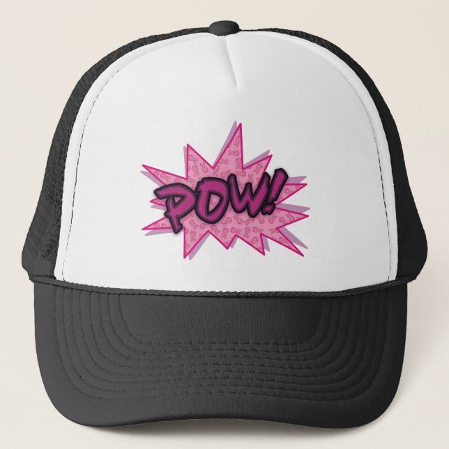Gorra De Camionero Superhéroe de cáncer de mama (Anverso)
