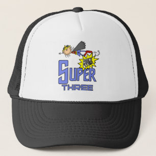 Gorra De Camionero Superheroína Chica 3 camisetas de cumpleaños y reg