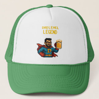 Gorra De Camionero Superheroína de arte de Pixel: Papá Cap, regalo de