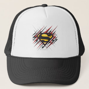 Gorra De Camionero Supermán estilizado Logo Black and Red Strikes