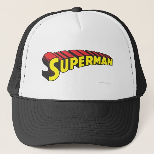 Gorra De Camionero Superman | Logo de las letras rojas amarillas (Anverso)