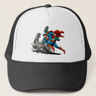 Gorra De Camionero Superman lucha contra el monstruo