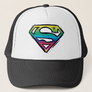Gorra De Camionero Superman S-Shield Logo arco iris