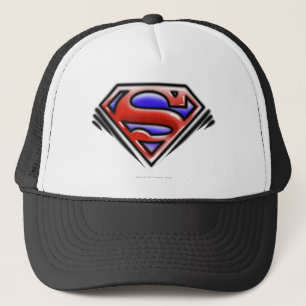 Gorra De Camionero Superman S-Shield Logotipo del aerógrafo rojo
