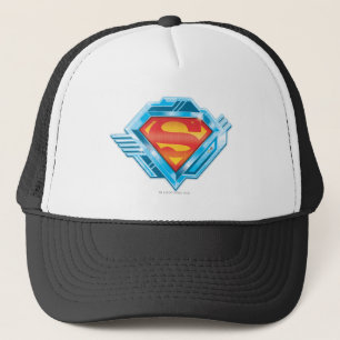 Gorra De Camionero Superman S-Shield Logotipo Metalizado rojo y azul