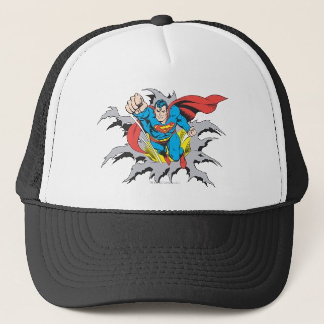 Gorra De Camionero Superman Tears Thru (Anverso)