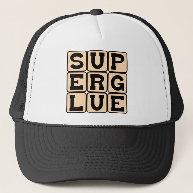 Gorra De Camionero Superpegamento, Adhesivo Maravilla (Anverso)