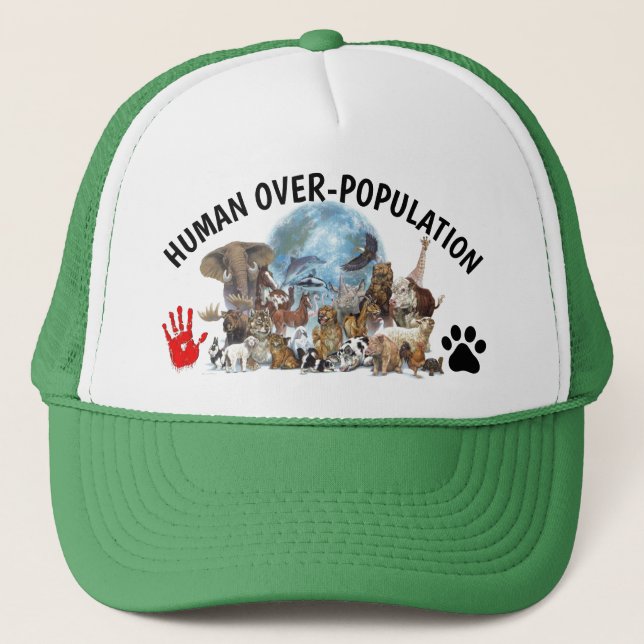 Gorra De Camionero Superpoblación humana (Anverso)