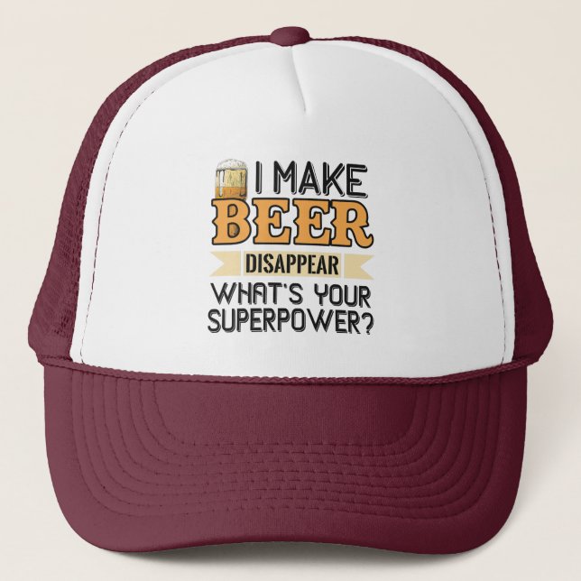 Gorra De Camionero Superpotencia de la cerveza (Anverso)