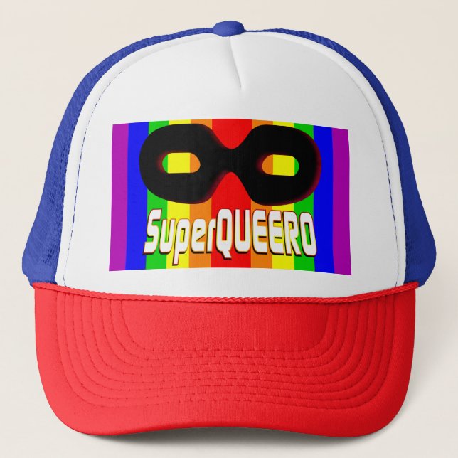 Gorra De Camionero SuperQUEERO - Máscara negra (Anverso)
